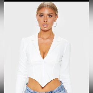 Long sleeve corset crop top